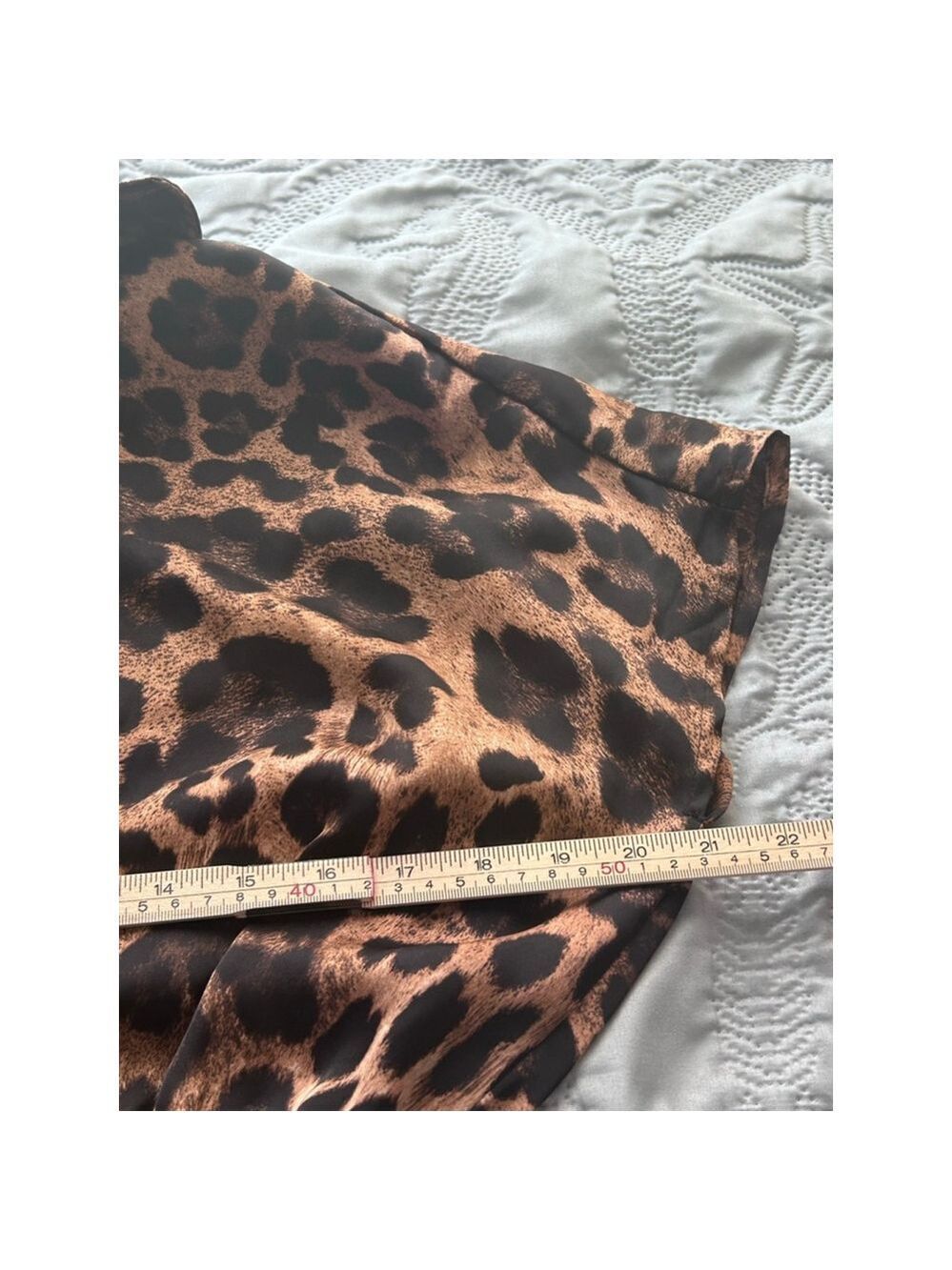 Michael Kors Leopard Print Wide Leg Jumpsuit XS Collared Button Front - Picture 10 of 13